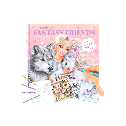 Depesche TOPModel Colouring Sticker Book Create Your Fantasy Friends ICEWORLD, E0012072