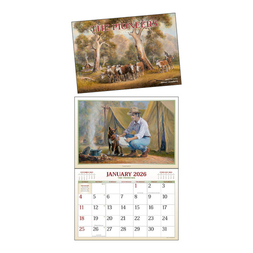 2026 Calendar The Pioneers A4 Horizontal Wall, easy2C 4222