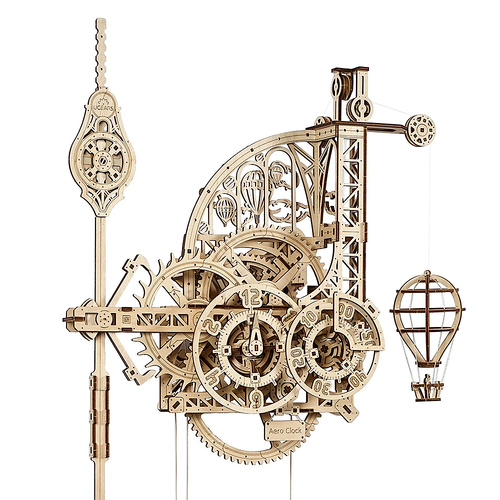 Ugears 3D Wooden Model Aero Clock, Acton 70154