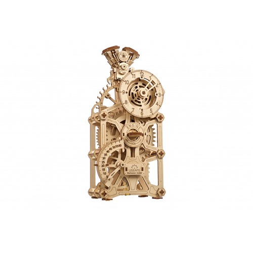 Ugears 3D Wooden Model Engine Clock, 70217