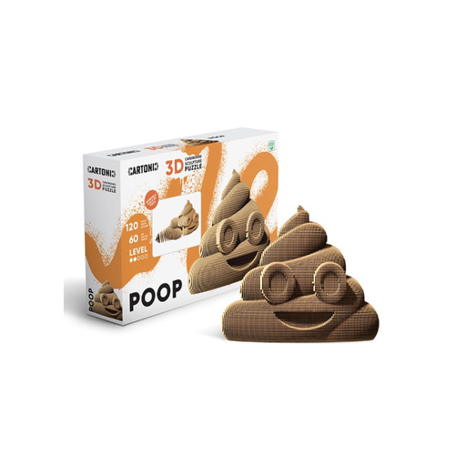 Cartonic 3D Cardboard Puzzle Poop, CARTMPOO