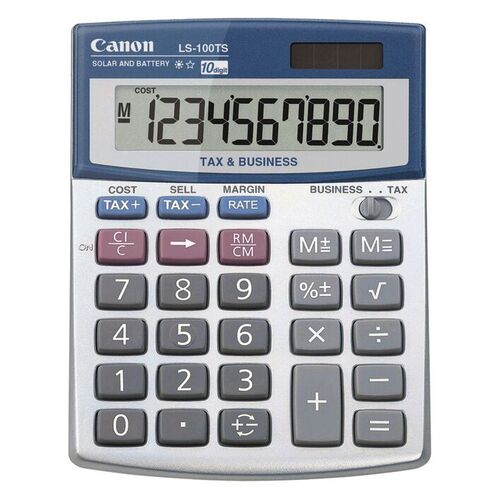 Tax Calculator Canon LS-100TS 10 Digit 