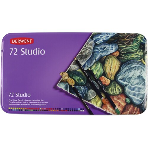 Derwent Studio Fine Colour Pencils 72p in Metal Tin Case R32200
