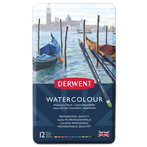Derwent Watercolour Tin of 12 - Watercolour Pencils R32881