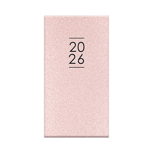 2026 Diary Fashion Slim Week to View Glitter Pink, Design Group YCORDIA4A003