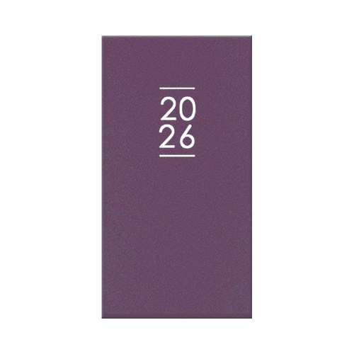 2026 Diary Fashion Slim Week to View Glitter Purple, Design Group YCORDIA4A003