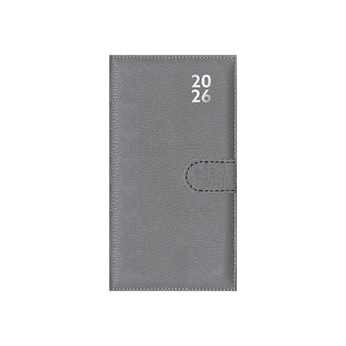 2026 Diary Premium Slim Week to View with Pen Grey, Design Group YCORDIA4A031