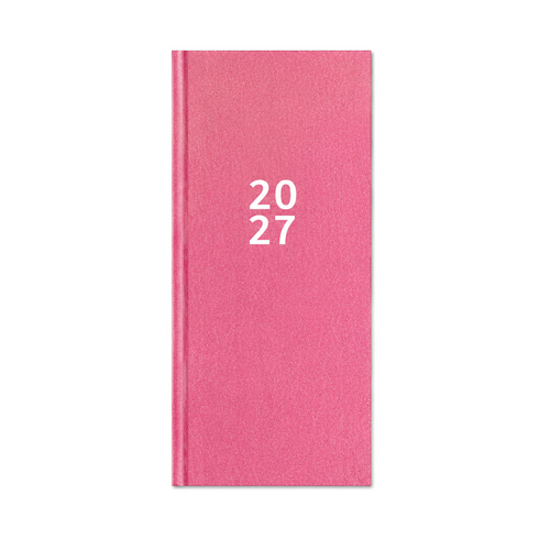 2027 Diary Design Group Fashion Glitter Slim Week to View Pink, YCORDIA5A003