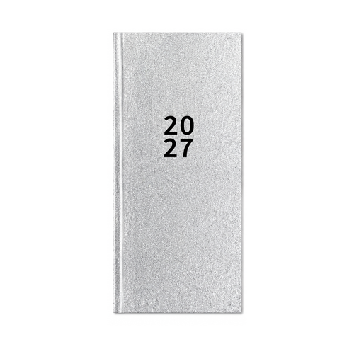 2027 Diary Design Group Fashion Glitter Slim Week to View Silver, YCORDIA5A003
