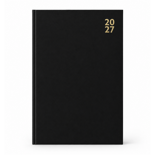 2027 Diary Design Group Hardcover A4 Week to View Black, YCORDIA5A021