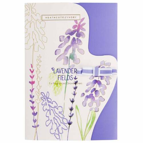 Heathcote & Ivory Fragranced Drawer Liners x 5 - Lavender Fields FG5704