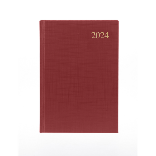 2024 Diary Collins Essential A5 Day to Page Maroon w/ Appointment ESSA51A.78