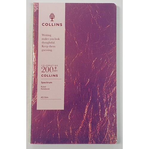 Collins Notebook Spectrum A5 Slim Pink by Collins Debden SP15SR.50