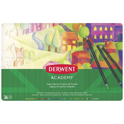Derwent Academy Tin of 36 - Colour Pencils 2300225