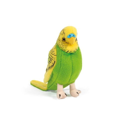 Living Nature Plush 14cm Yellow Budgerigars with Sound, KC-AN394Y
