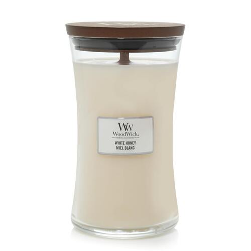 WoodWick Scented Candle White Honey Large 609g WW93026E