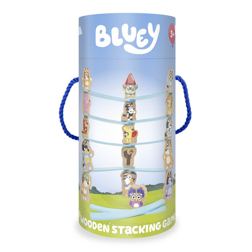 Bluey Stacking Game Kids Wooden Toys, Jasnor BLU255C