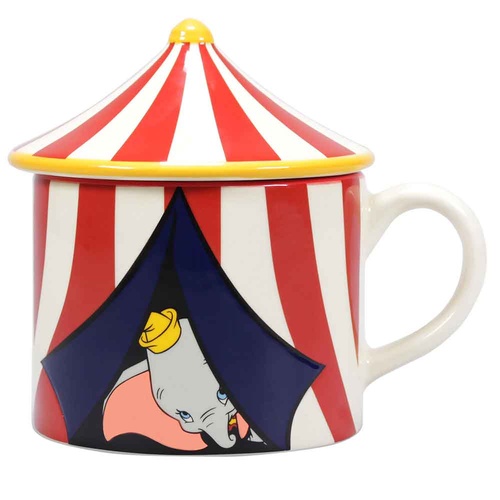 Disney Mug with Lid 400mL Dumbo Circus, Jasnor HBMUGDDC01