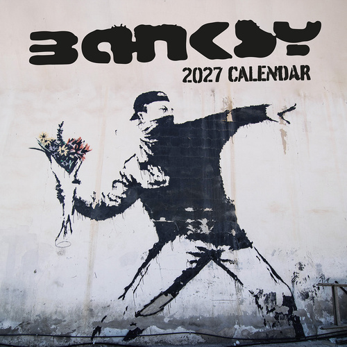 2027 16-Month Calendar Banksy Square Wall, Red Robin RR271094