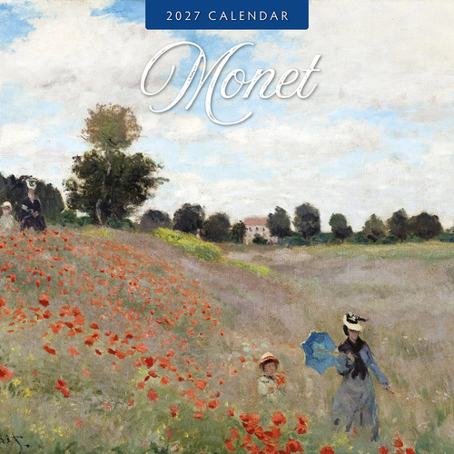 2027 16-Month Calendar Monet Square Wall, Red Robin RR271110