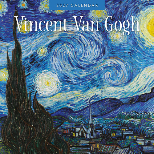 2027 16-Month Calendar Vincent Van Gogh Square Wall, Red Robin RR271117