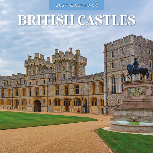 2027 16-Month Calendar British Castles Square Wall, Red Robin RR271147