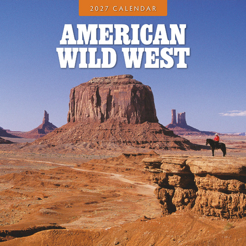 2027 16-Month Calendar American Wild West Square Wall, Red Robin RR271162