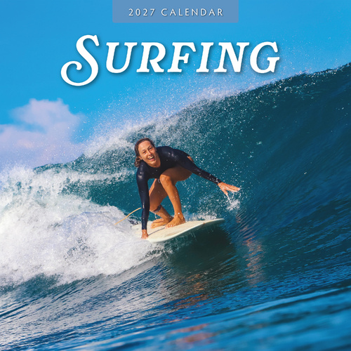 2027 16-Month Calendar Surfing Square Wall, Red Robin RR271168