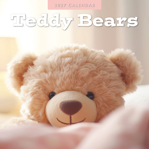 2027 16-Month Calendar Teddy Bears Square Wall, Red Robin RR271169