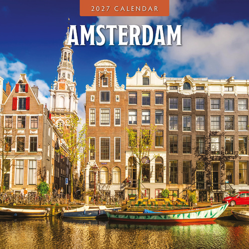 2027 16-Month Calendar Amsterdam Square Wall, Red Robin RR271315