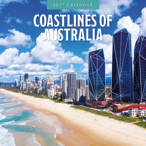 2027 16-Month Calendar Coastlines of Australia Square Wall, Red Robin RR271323