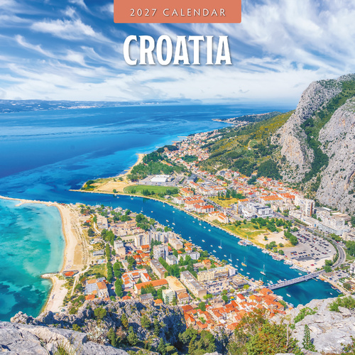 2027 16-Month Calendar Croatia Square Wall, Red Robin RR271327