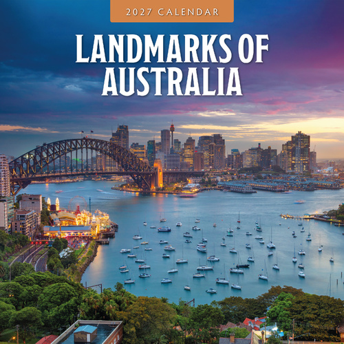 2027 16-Month Calendar Landmarks of Australia Square Wall, Red Robin RR271334