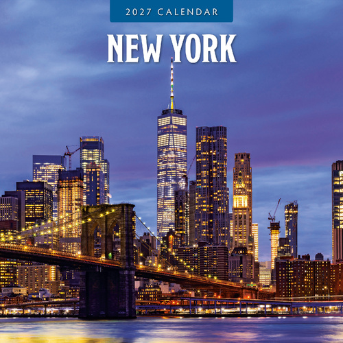 2027 16-Month Calendar New York Square Wall, Red Robin RR271337