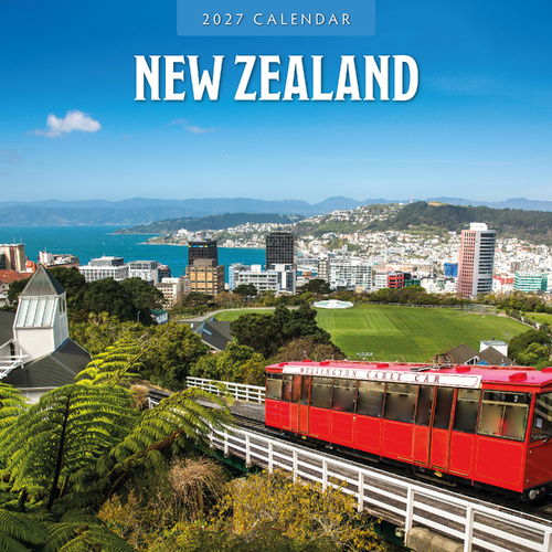 2027 16-Month Calendar New Zealand Square Wall, Red Robin RR271338