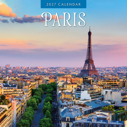 2027 16-Month Calendar Paris Square Wall, Red Robin RR271340