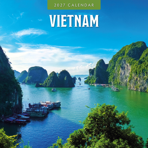 2027 16-Month Calendar Vietnam Square Wall, Red Robin RR271347