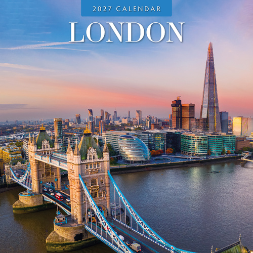 2027 16-Month Calendar London Square Wall, Red Robin RR271355