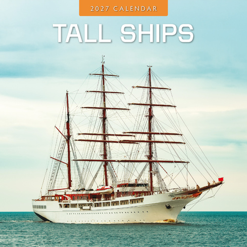 2027 16-Month Calendar Tall Ships Square Wall, Red Robin RR271380