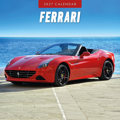 2027 16-Month Calendar Ferrari Square Wall, Red Robin RR271361