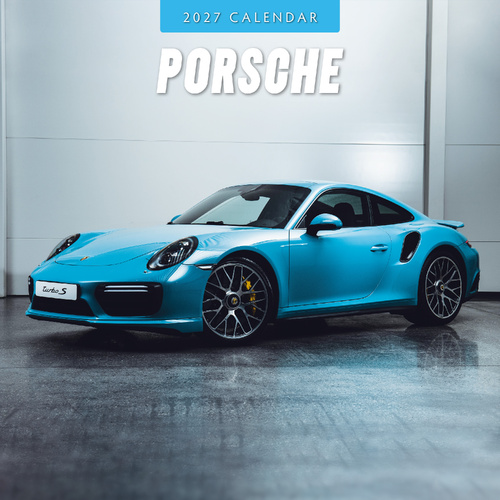 2027 16-Month Calendar Porsche Square Wall, Red Robin RR271363