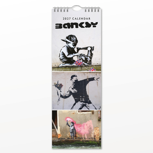 2027 16-Month Calendar Banksy Slim Wall, Red Robin RR272025