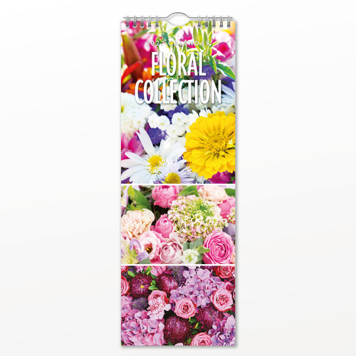 2027 16-Month Calendar Floral Collection Slim Wall, Red Robin RR272051