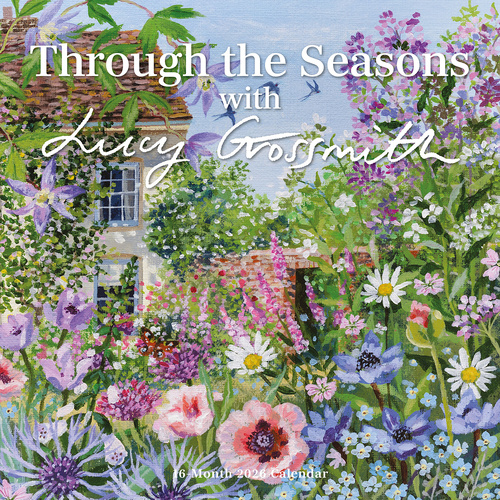 2027 16-Month Calendar Through the Seasons with Lucy Grossmith Square Wall, Red Robin RR271383