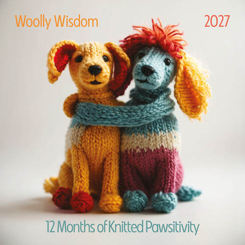 2027 16-Month Calendar Woolly Wisdom Brilliantly Brave Square Wall, Red Robin RR271384