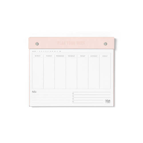 Undated Planner Conscious Weekly Notepad Rosewater by Letts of London