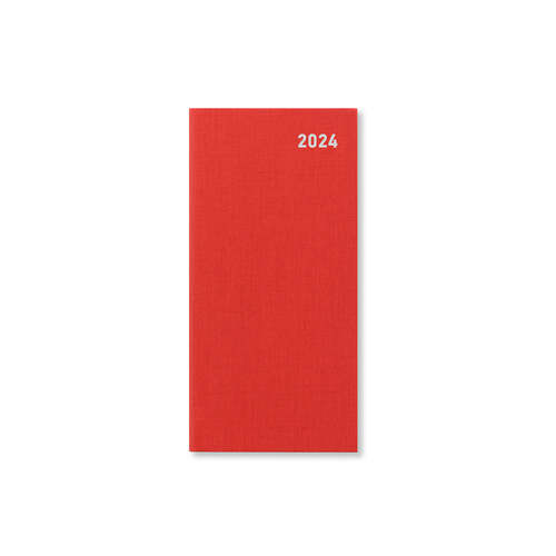 2024 Diary Principal Slim Month to View Red, Letts 24-TP1SRD