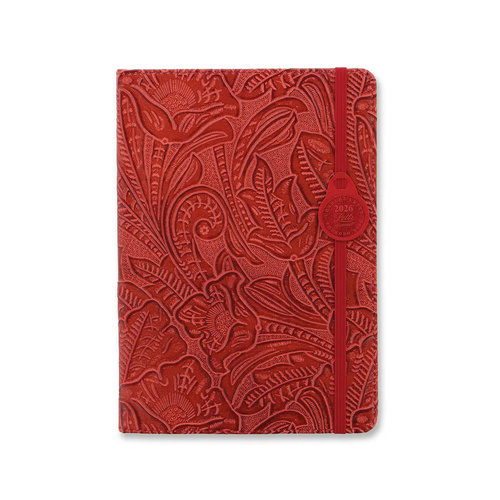 2026 Diary Letts of London Baroque A5 Week to View Red 080393