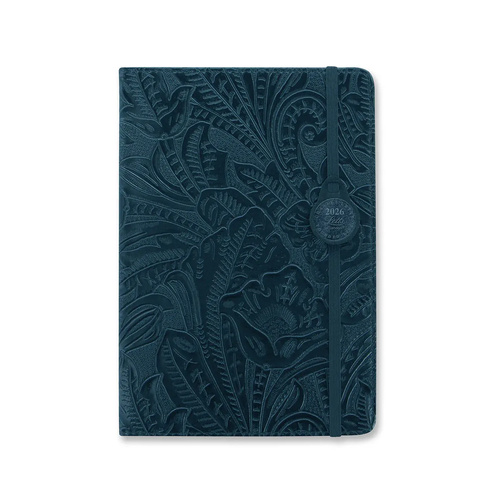 2026 Diary Letts of London Baroque A5 Week to View Navy 080618