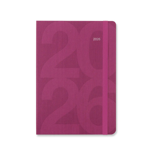 2026 Diary Letts of London Block A5 Week to View Pink 081672